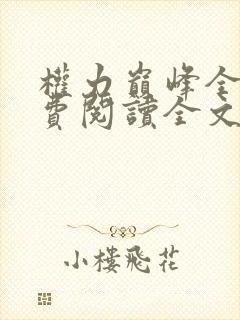 权力巅峰全本免费阅读全文