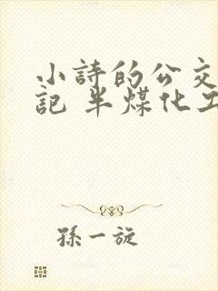 小诗的公交车日记 半煤化工