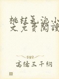 桃枝气泡小说全文免费阅读