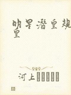 明星潜皇规则之皇