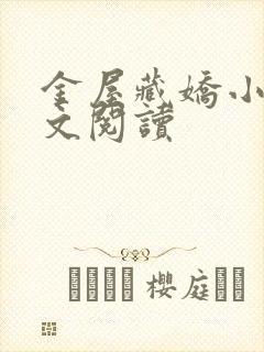 金屋藏娇小说全文阅读