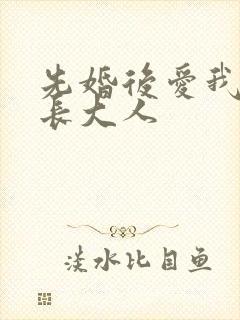 先婚后爱我的市长大人