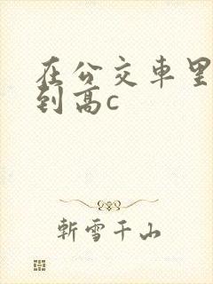 在公交车里c弄到高c