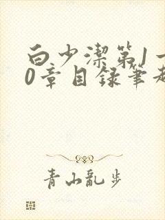 白少洁第1一40章目录笔趣阁