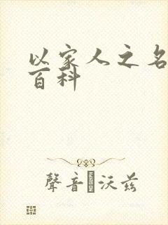 以家人之名百度百科
