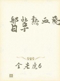 那些热血飞扬的日子