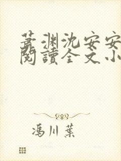 萧渊沈安安免费阅读全文小说