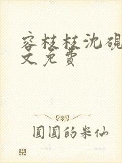 容枝枝沈砚书全文免费