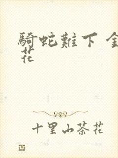 骑蛇难下 金银花