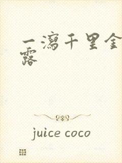 一泻千里金银花露