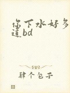 你下水好多下水道bd