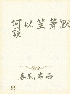 何以笙箫默 小说