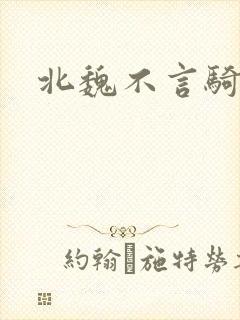北魏不言骑