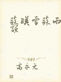 苏映雪苏雨柔小说