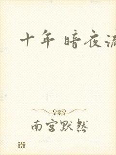 十年 暗夜流光