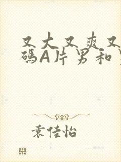 又大又爽又黄无码A片男和男