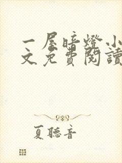 一屋暗灯小说全文免费阅读