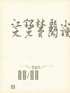 江铭林熙小说全文免费阅读