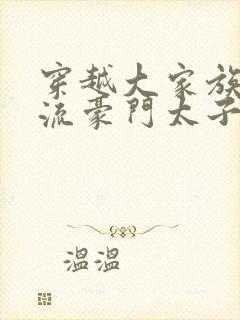 穿越大家族之风流豪门太子爷