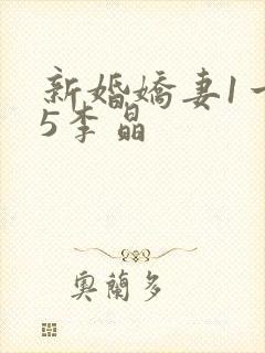 新婚娇妻1一25李晶