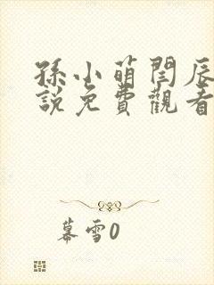 孙小萌闫辰的小说免费观看