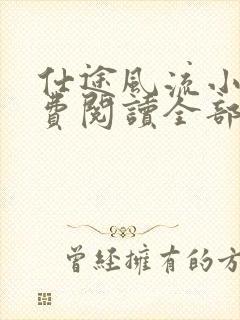 仕途风流小说免费阅读全部章节