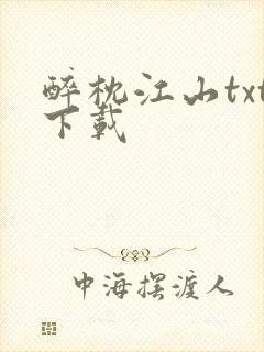 醉枕江山txt下载