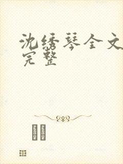 沈绣琴全文阅读完整