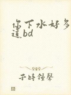 你下水好多下水道bd