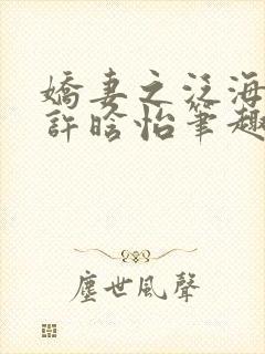 娇妻之泛海之舟许晗怡笔趣阁