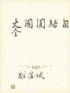 大团圆结目录大全