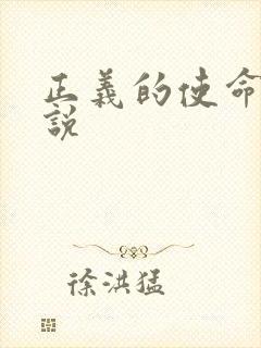 正义的使命 小说