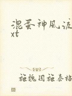 混蛋神风流史txt