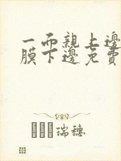 一面亲上边一面膜下边免费阅读