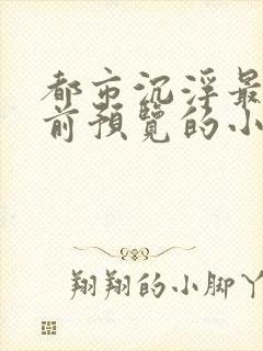 都市沉浮最快超前预览的小说3030