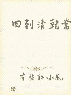 回到清朝当王爷