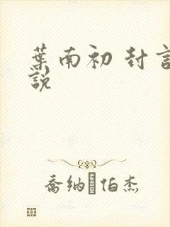 叶南初 封言小说