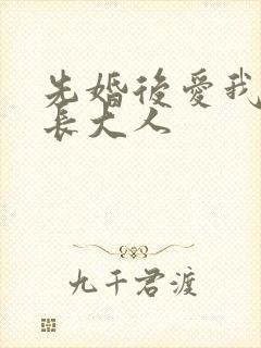 先婚后爱我的市长大人