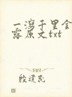 一泻千里金银花露原文txt