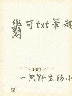 乐可txt笔趣阁