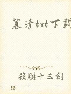 篡清txt下载