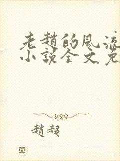 老赵的风流人生小说全文免费阅读