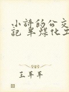 小诗的公交车日记 半煤化工