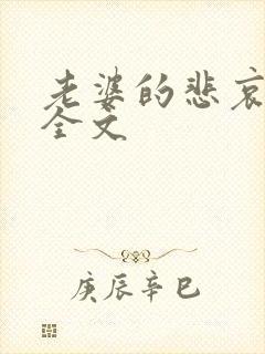 老婆的悲哀小说全文