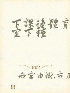 下课后体育器材室下种