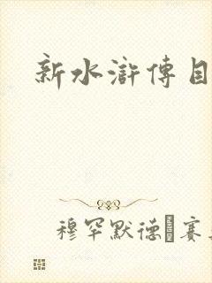 新水浒传目录