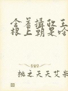 含着摄政王的紫根上朝是啥小说