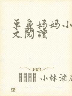 单身妈妈小说全文阅读