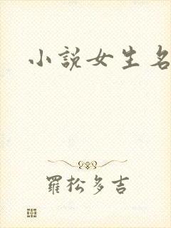 小说女生名字