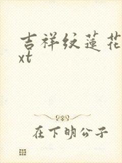 吉祥纹莲花楼txt